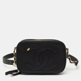Chanel Black Leather CC Mania Waist Bag - ShopStyle