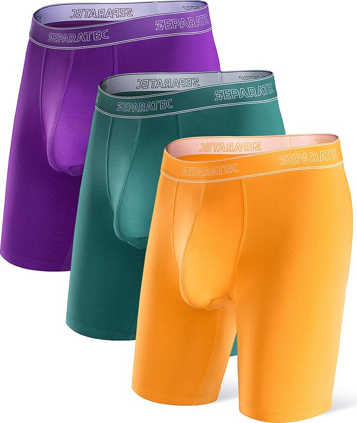 Separatec Men's Micro Modal Boxers Shorts Dual Pouch Underwear Ultra