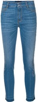 Thumbnail for your product : Ermanno Scervino Cropped Lace Applique Jeans