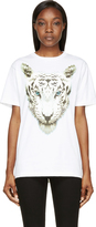 Thumbnail for your product : Marcelo Burlon County of Milan White Tiger Face Print Short Sleeve T-Shirt