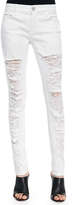 Thumbnail for your product : Blank Powder Slice Deconstructed Skinny Jeans, White