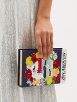 Thumbnail for your product : Olympia Le-Tan Pan-american Airways Embroidered Book Clutch - Black Multi