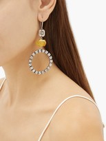 Thumbnail for your product : Isabel Marant Crystal-embellished Hoop Drop Earrings - Yellow