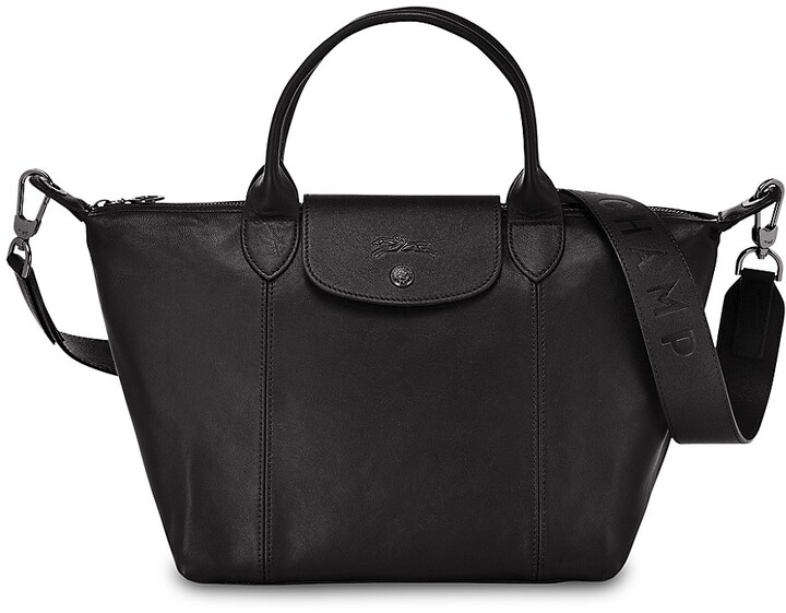 Longchamp Le Pliage Cuir Medium Handbag with Strap - ShopStyle