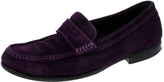 purple penny loafers