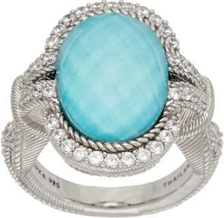 Judith Ripka Sterling Silver Turquoise Doublet Ring
