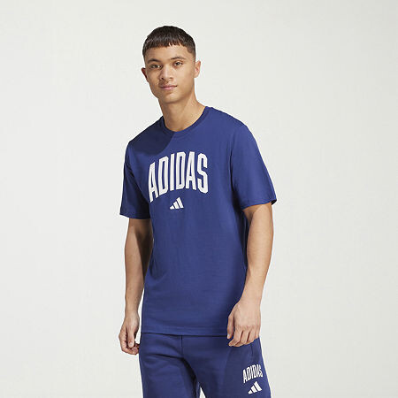 adidas Mens Crew Neck Short Sleeve Big and Tall Graphic T-Shirt