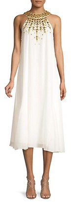 white halter cocktail dress