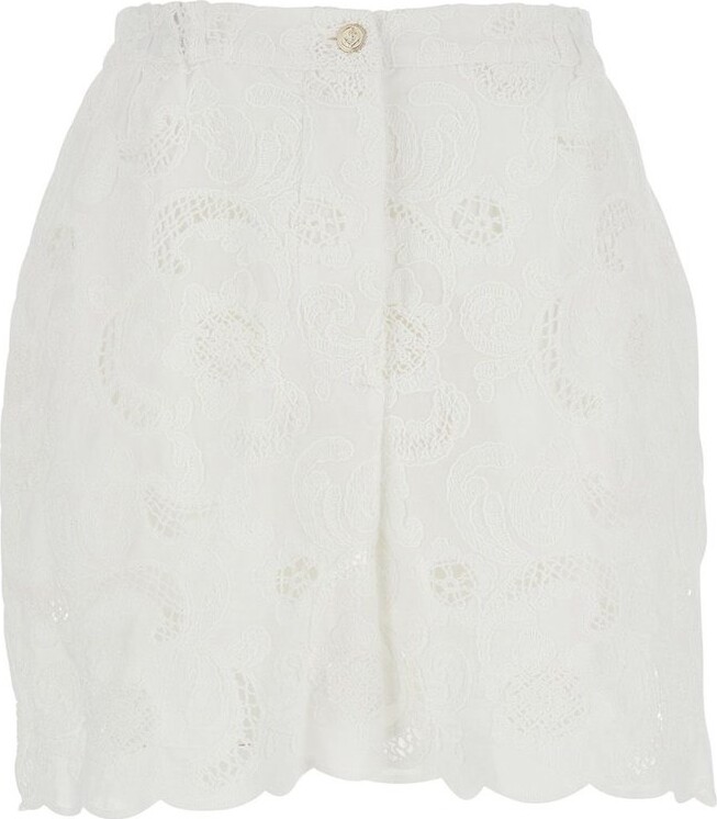 Merci Scalloped Lace Bermuda Shorts
