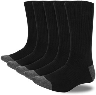 MOSOTECH Mens Winter Socks Size 7-12 Crew Length Arch Support Thicken Cushioned 5 Pairs Thermal Sports Socks for Running Training Walking Hiking Cycling 