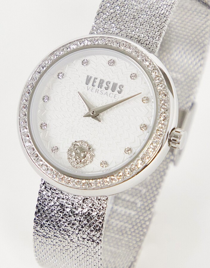 silver diamante watch