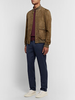 Thumbnail for your product : Canali Midnight-Blue Melange Virgin Wool-Flannel Trousers