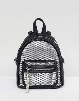 Aldo Backpack with Crystal Studding Detail and Tassels