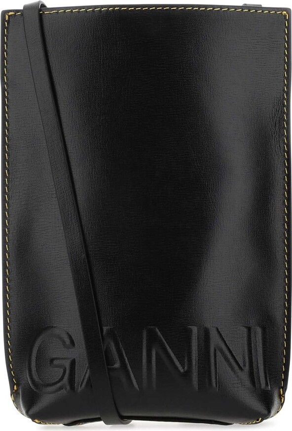 Ganni Logo Embossed Strapped Crossbody Bag ShopStyle