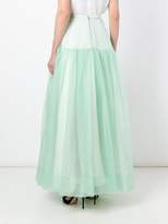 Thumbnail for your product : Rochas ruched panel tonal full skirt