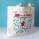 Thumbnail for your product : Alice Palace Personalised Wonderful Teacher Bag