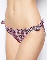 Thumbnail for your product : Warehouse Bright Geo Tie Side Bikini Bottom