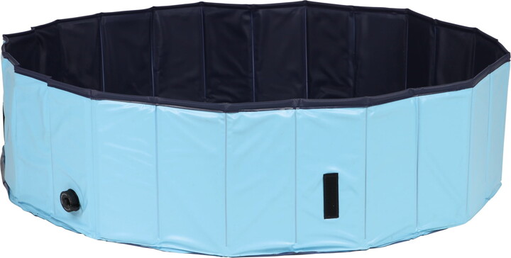 TRIXIE 63" Outdoor Splash Pool for Dogs, Foldable Playpen, Bathtub, Blue, XX-Large