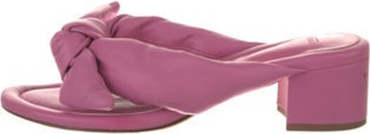 Alexandre Birman Leather Slides Pink Designer