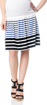 A Pea in the Pod Under Belly Striped Maternity Skirt