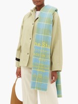 Thumbnail for your product : Acne Studios Cassiar Logo-print Wool Scarf - Light Green