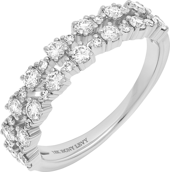Zeeslak Vechter syndroom Bony Levy Liora Dual Row Diamond Cluster Ring - ShopStyle
