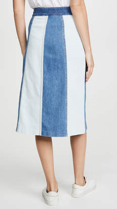 Alice + Olivia Jeans Peri Midi Skirt with Pockets