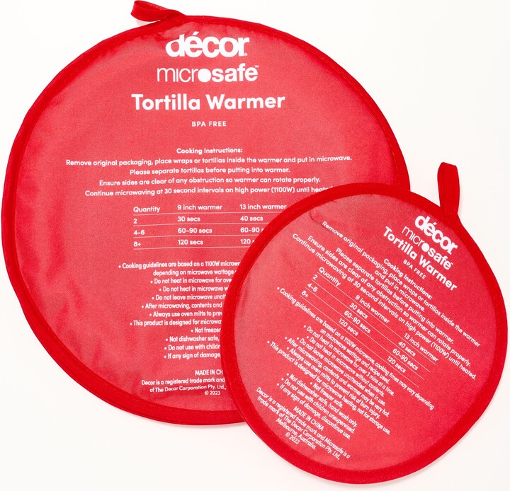 Set of 2 Microwave Fabric Tortilla Warmers