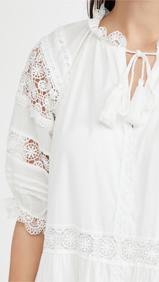 En Saison Tiered Lace Detail Midi Dress