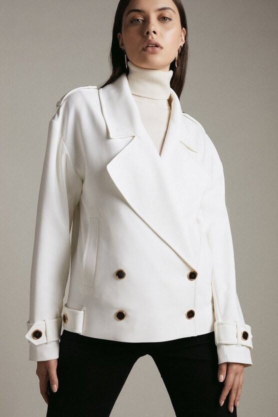 ivory fitted jacket