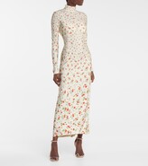 Thumbnail for your product : Paco Rabanne Floral stretch-crepe midi dress