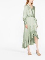 Thumbnail for your product : Zimmermann Silk Wrap Long-Sleeve Dress