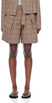 Thumbnail for your product : Tibi Check Pleated Relaxed Shorts