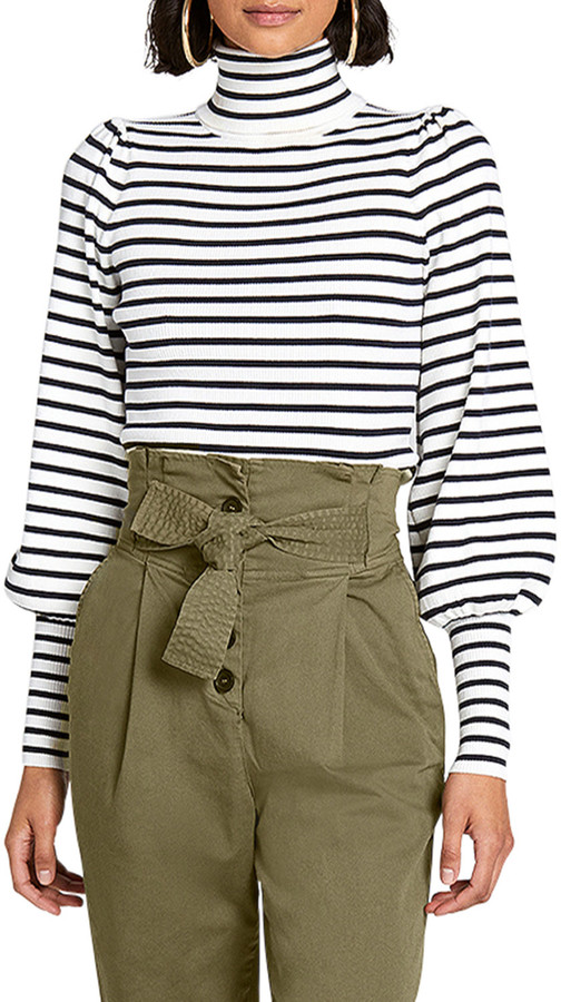 alc striped turtleneck