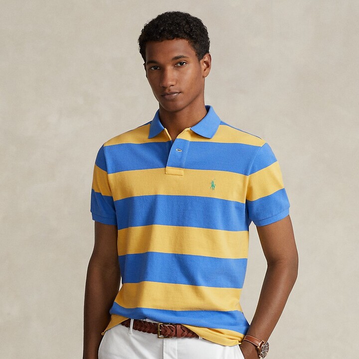 Yellow And Blue Striped Polo | ShopStyle