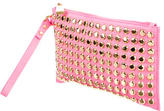 Thumbnail for your product : Michael Kors Studded Embellished Leather Wristlet