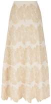 Thumbnail for your product : D-Exterior D.exterior Metallic Scalloped Midi Skirt