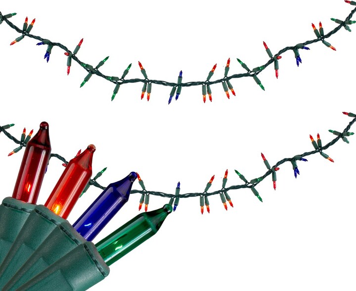 Northlight 300 Count MultiColor Mini Christmas Light Garland Set, 18ft