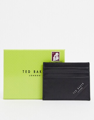 Ted Baker Rifle embossed corner leather card holder in black - ShopStyle  Wallets