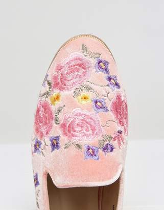 ASOS Musical Embroidered Flat Shoes