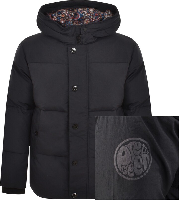 Pretty Green Summit Puffer Jacket Black ShopStyle