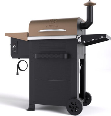 Z Grills Wood Pellet Grill & Smoker 572 Sq.in Cooking Area with Direct Flame Searing, Bronze