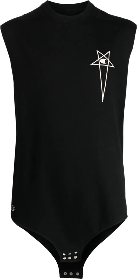 RICK OWENS X CHAMPION Logo-Embroidered Cotton Tank Top