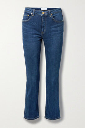 Tu es mon Trésor + Net Sustain The Rose Quartz Cropped High-rise Straight-leg Jeans - Mid denim