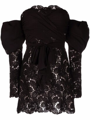 Giambattista Valli Off-Shoulder Lace Dress