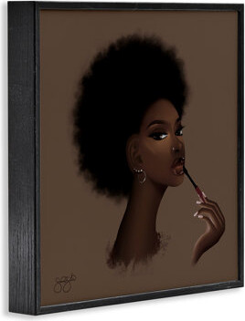 Ebern Designs Glam Sasha Portrait Framed Giclee, design by Sierra Siler