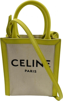 Celine Mini Vertical Cabas In Triomphe Canvas🤎 Available to shop at w