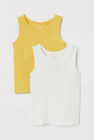 Thumbnail for your product : H&M 2-Pack Ribbed Vest Tops
