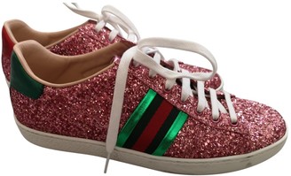 gucci ace glitter sneakers pink