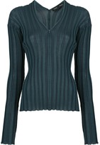 Thumbnail for your product : Proenza Schouler Zip Neck Ribbed Top